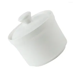 Bowls Ceramic Stew Bowl Soup Pot Restaurant Dessert Cup With Lid Egg Stewed For Home Tableware