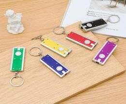 200pcs LED Keychain Light Boxtype Key Chain Light Key Ring LED advertising promotional creative gifts small flashlight Keychains 9573061