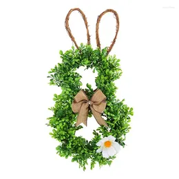 Decorative Flowers Easter Wreath Artificial For House Front Door Creative Wreaths Festival Wall Hanging Decoration