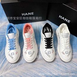 38% OFF Sports 2024 High version Xiaoxiangfeng graffiti embroidery letter sports casual small white new versatile panda board shoes for women