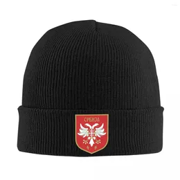 Berets Serbia Football Gift Bonnet Hat Knitting Men Women Fashion Unisex Winter Warm Skullies Beanies Caps