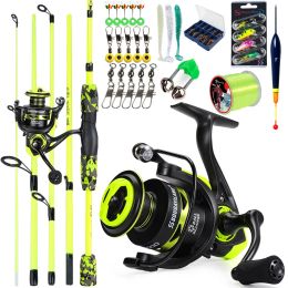 Combo Sougayilang Portable Spinning Fishing Rod and Reel Combo 1.7m Fishing Rod and 5.2:1 Gear Ratio reel for Freshwater Fishing Pesca