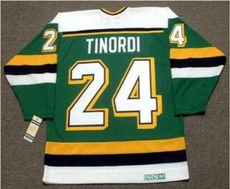 Men 24 MARK TINORDI Minnesota North Stars 1989 CCM Vintage Home Hockey Jersey or custom any name or number retro Jersey1638360