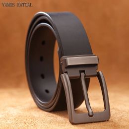 Belts Cowhide Genuine Leather Belts for Men Male Pin Jeans Waist Belt Mens Black Brown Commuter Business Belt Ceinture Homme