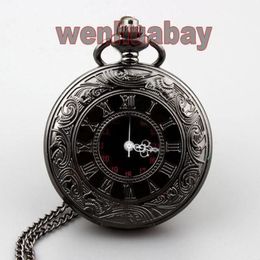 Pocket Watches Retro Steampunk Roman Dual Display Bronze Watch Necklace Pendant For Men And Women Dial 45mm1298q