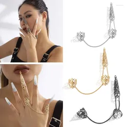 Cluster Rings Women Finger Tip Nail Adjustable Opening Art Charm Accessory Decors Ring Claw Protecting