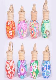 Soft Ceramics Car Perfume Bottle Glass Empty Various Styles Hanging Decor Arts Air Freshener Diffuser Bead Rope Bottles 1 2ct K21388139