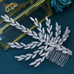 Hair Clips DZ061 Crystal Wedding Comb For Women Headpiece Ornaments Jewelry Set Tiara Gift Party Bridesmaid Headdress