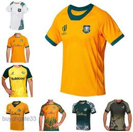 Men's T-Shirts 2023 2024 Australia Rugbvy jersey home away 24 Kangaroos Wallaby retro shirt Size S-5XL maillot de National shirtS Rugbvy 2UPV