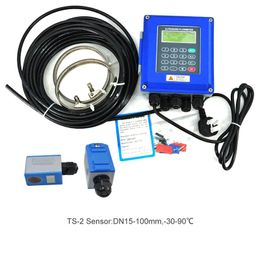 TUF-2000B medidor de fluxo ultrassônico protocolo modbus água montagem na parede opcional armazenamento cartão sd medidor de fluxo líquido TS-2/TM-1/TL-1