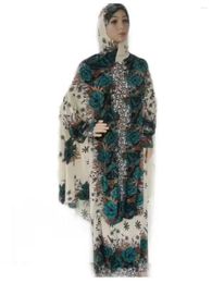 Ethnic Clothing Ramadan 2 Piece Long Khimar & Skirt Sets Hoody Dress Muslim Abaya Women Prayer Garment Saudi Eid