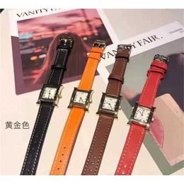 56% OFF watch Watch Traceless Aijia H-series square temperament two pin digital dial womens