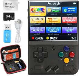 Players Miyoo Mini Plus Retro Handheld Game Console 64G TF Card 10000 Games 3.5inch Portable Rechargeable Open Source Game Console