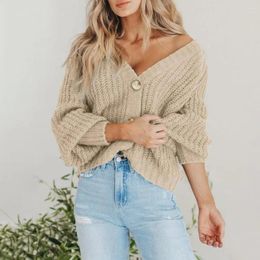 Women's Knits Women Autumn Sweater Loose Fit Cardigan Stylish Chunky Knit Fall/winter Open Front For Modern