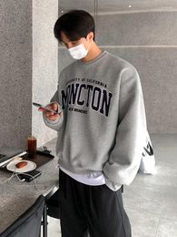 Men's Hoodies SYUHGFA Sweatshirt Casual Round Collar Letter Printing Baggy Male Pullover Tops Spring Fashion 2024 Korean Sweatshirts