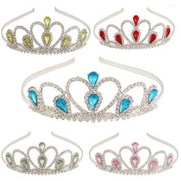 Hair Accessories Baroque Vintage Heart Temperament Wedding Rhinestone Tiara Kids Crystal Headband Princess Crown