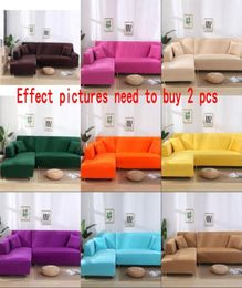 Double Sofa Cover 145185cm For Living Room Couch Cover Elastic L Shaped Corner Sofas Covers Stretch Chaise Longue Sectional Slipc2370569