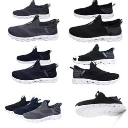 New Large Size Men's One Step Lazy Shoes Spring and Autumn Fashion Casual Knitted Breathable Mesh Sports Shoes Anti slip pretty 44