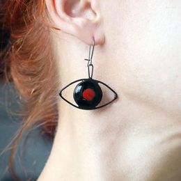 Dangle Earrings Gothic Red Evil Eye Resin For Women Vintage Original Desinger BOHO Drop Earings Jewellery 2024