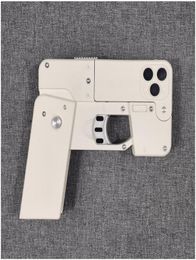 Gun Toys Ic380 Cell Phone Toy Pistol Soft Folding Blaster Shooting Model For Adts Boys Children Outdoor Games Drop Delivery Gifts 1357922