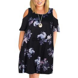 Casual Dresses Big size 9XL Dress Fat MM Woman Summer dress Loose plus dresses off the shoulder clothing vestidos 230412 2434