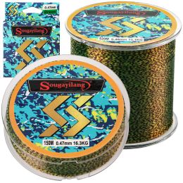 Lines Sougayilang 150/520m Super Strong Nylon Fishing Line High Quality Abrasion Antibending Memory Line Fluorocarbon Sink Pesca