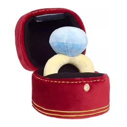 Toys Creative Big Plush Ring Box Dog Toy Lovely Diamond Ring Soft Stuffed Pet Chew Toy Cute Ins Korean Puppy Interactive Squeaky Toys