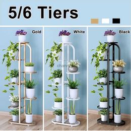 Other Garden Buildings 5/6Layers Flower Stand Rack Storage Shelf Iron Plant Holder Home Garden Flower Pot Organizer Living Room Balcony Storage Rack YQ240304