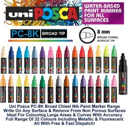 Markers 1 UNI Ball POSCA PC8k Marker Pen POP Poster PenGraffiti Advertisement 8mm Art Stationery Multicolor Optional Painting Supplies