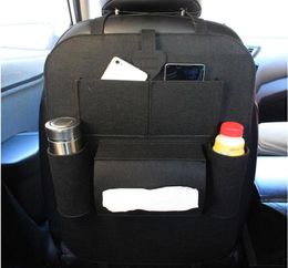 Auto MultiPocket Back Seat Storage Bag Car Seat Organizer Holder Car Styling Kicking Mat For Cup Food Phone Storage7707406