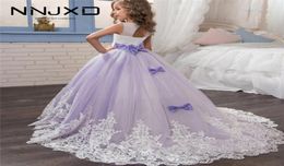 Elegant Princess Dress For Girls Wedding Purple Tulle Lace Long Girl Dress Party Pageant Bridesmaids Formal Gown For Teen Girls 215197958
