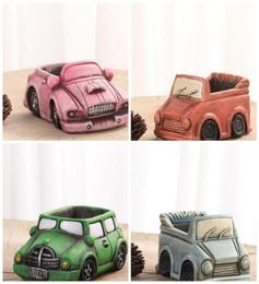 Car Shape Plant Pots Breathable Truck Planter Miniature Planters Mini Cement Flower Pot For Home Decoration High Quality 5cr UU99391510