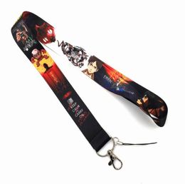 2021 Small Whole 20pcs Cell Phone Straps Charms Japan Anime Attack on Titan Lanyard Fashion Keys Neck ID Holders for Car Key8296772