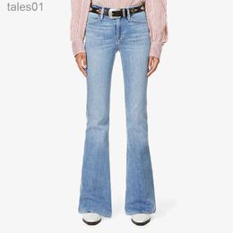 Women's Jeans Jeans FM new style decline Shanshan the same thin big horn wide leg cowboy woman 240304