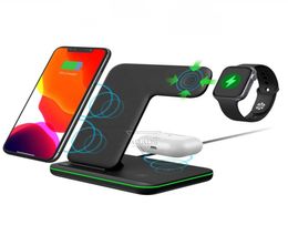 Universal 3 in 1 Wireless Cellphone Charger Stand 15W Fast Charging Wireless Charger For iPhone Watch Airpodpro earphone6064724