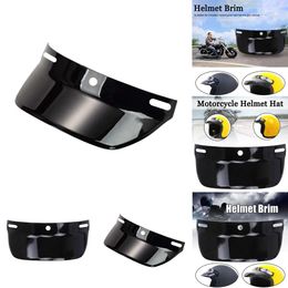 Nova viseira aberta universal com design de 3 snaps vintage e capacete facial protetores solares para motocicleta anti-uv o2y2