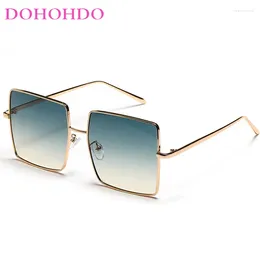 Sunglasses DOHOHDO Big Frame Square Women 2024 Fashion Men Sun Glasses Thin Shade Female Outdoor Eyewear Travel Shades