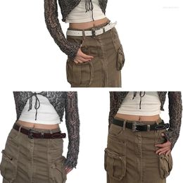 Belts Elegant PU Belt Women Waistband Casual Wear Narrow Waist For Dress Shorts