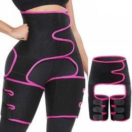US Stock DHL Ship Waist Trainer 3in1 Thigh Trimmers with BuLifter Body Shaper Arm Belt For Waist Support Sport Workout Sweat Ban1423411