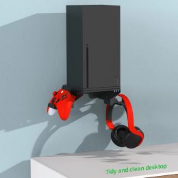 Stands Game Console Wall Mount For Xbox Series X Game Controller Storage Holder Host Rack Stand Space Saving Hanging on Wall Mount