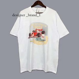 Rhude Shirt Designers Mens Rhude Embroidery Shirts for Summer Mens Tops Letter Polos Shirt Womens Tshirt Clothing Short Sleeved Large Plus Size 100% Cotton Tees 7341