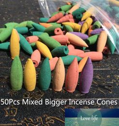 Mixed 50Pcs Bigger 35cm Natural Reflux Tower Incense Rose Osmanthus Sakura Smoke Cone Backflow Incense Bullet Or Ceramic Burner4015731