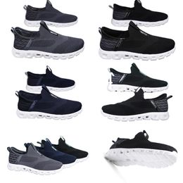 New Large Size Men's One Step Lazy Shoes Spring and Autumn Fashion Casual Knitted Breathable Mesh Sports Shoes Anti slip 43