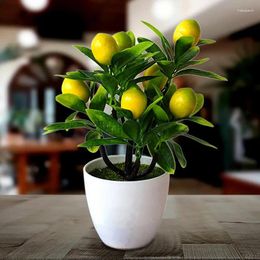 Decorative Flowers Artificial Tree Potted Fake False Plant Outdoor Yard Garden Home In Pot Decor Simulation TruthOrnaments