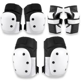 Professional Sports Roller Skating Protective Gear Knee Elbow Support Wrist Guard Helmet Set Skateboard Protector for Kids Adult 240227