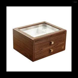 Watch Repair Kits Black Walnut Storage Box Multilayer Drawer Type Bedside Locker Bedroom Desktop Cosmetic Container Home Colour