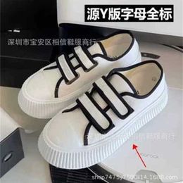 30% OFF Sports 2024 High version new fragrant biscuit sponge cake thick sole Velcro inner raised square cloth womens small white shoes