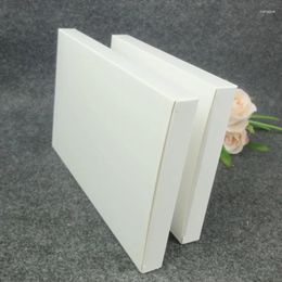 Gift Wrap 18x12x1.6cm Wholesale Packaging Box White Paperboard Flat Carton Paper Boxes For Business 50pcs/lot Christmas
