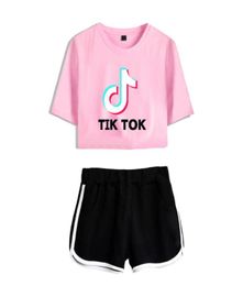 Summer Track Suit Women 2 Piece Set TIK TOK Crop Top Shorts Two Piece Outfits Casual Ladies Tracksuit Sportwear Twopiece9689699