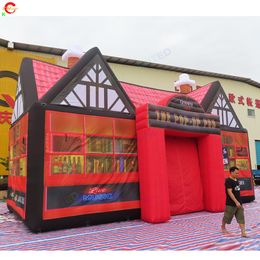 Free Ship Outdoor Activities red 10x6x6mH (33x20x20ft) With blower portable inflatable irish pub tent carnival party rental lawn ebent tent with blower for sale